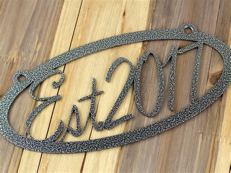 Established Oval Metal Sign Metal Wall Art Wedding T