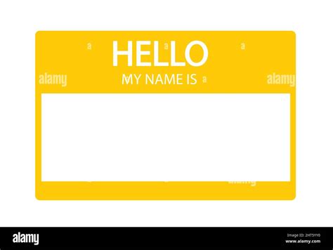 Hello My Name Is Introduction Flat Label Stock Vector Image And Art Alamy