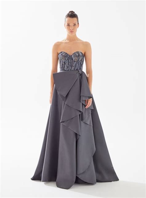 Tarik Ediz 98270 Split Overskirt Strapless Dress