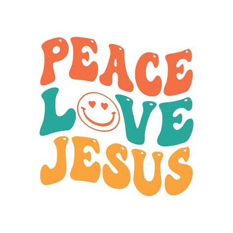 Premium Vector Peace Love Jesus