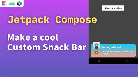 Jetpack Compose Snackbar Example Jetpack Compose Custom Snackbar