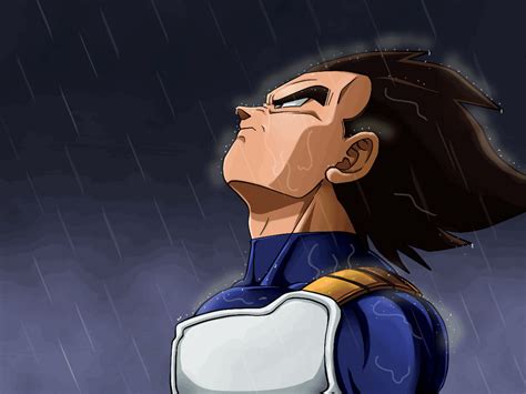 Vegeta in the Rain (GIF) by BlackShadowX306 on DeviantArt