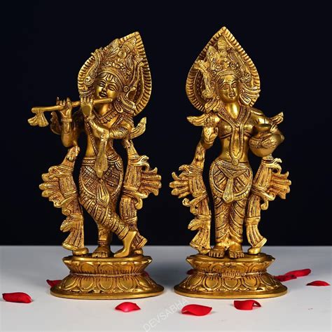 Buy This Brass Radha Krishna Idol Statue Height 12 5 Inch Devsabha