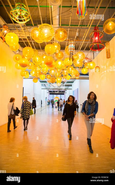 Light exhibition in the Centre Pompidou, Paris, France Stock Photo - Alamy