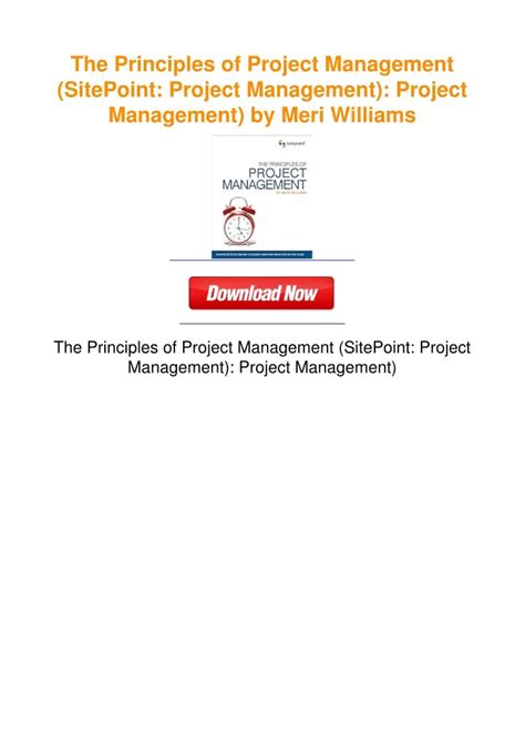 Ppt The Principles Of Project Management Sitepoint Project