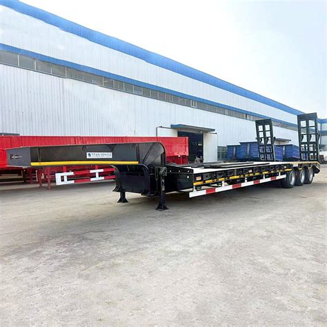 Tri Axle 60 Ton Low Bed Trailer For Sale In Algeria