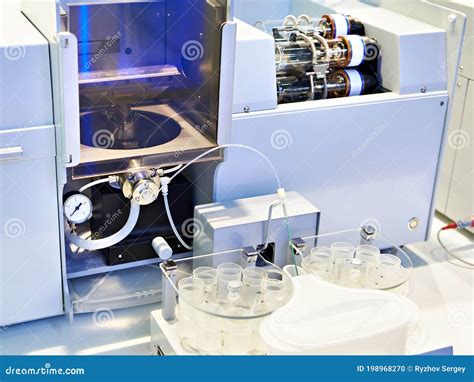 Atomic Absorption Spectrometer With Flame Atomization Stock Photo