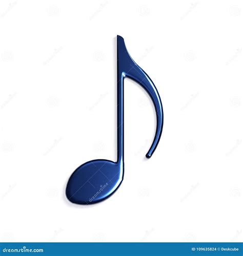 Quaver Or Eighth Music Musical Note Flat Icon For Icon 3d Rendering