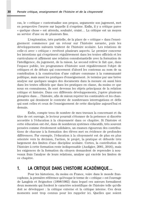 Pensée Critique Enseignement De Lhistoire Et De La Citoyenneté Calameo Downloader