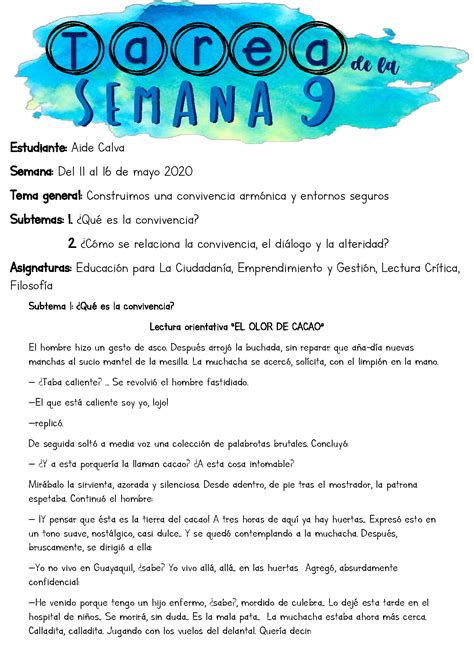 SOLUTION Semana 9 Preguntas Sobre La Convivencia Armónica Y Entornos