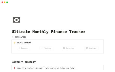 Ultimate Finance Tracker Template Notion Marketplace