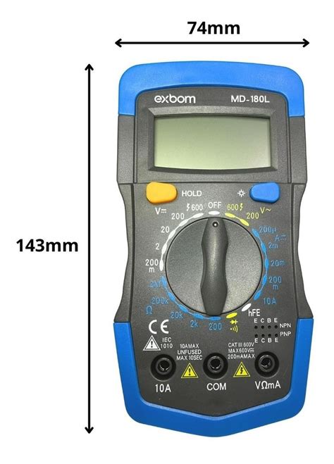 Multímetro Digital Profissional Portátil A Bateria Bip MercadoLivre
