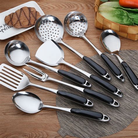 Ludlz Slotted Spoon And Soup Ladle Spatula 304 Stainless Steel