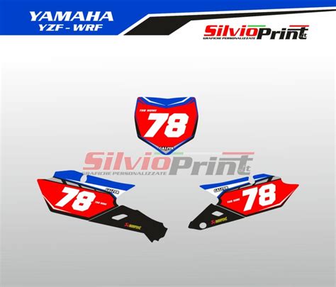 Grafiche MX Adesivi Tabelle Motocross YAMAHA YZF PRO Silvio Print