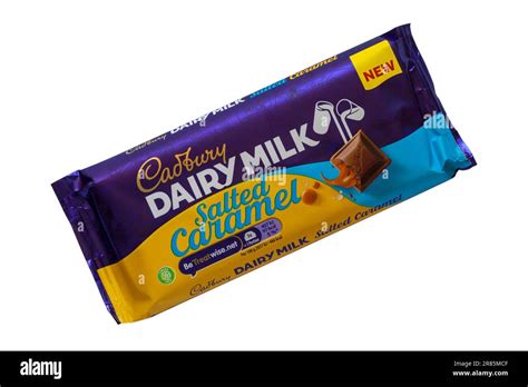 Cadbury dairy milk salted caramel milk chocolate bar hi-res stock photography and images - Alamy