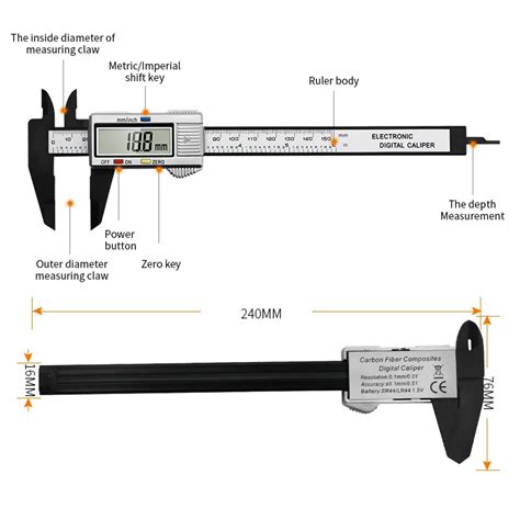 Vernier Kunststoffkalibrator Digitaler Bildschirmkalibrator Mini