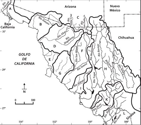 Cuencas Hidrológicas Y Principales Ríos Del Estado De Sonora A Río Download Scientific