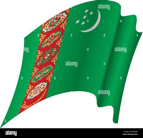 Turkmenistan Flag Vector Illustration Stock Vector Image And Art Alamy