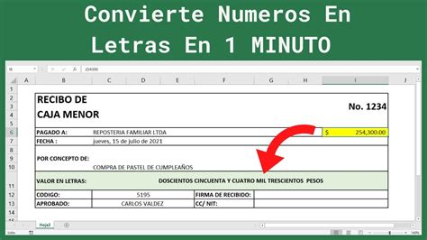 Como Convertir Numeros En Letras En Excel F Cil Y R Pido Youtube