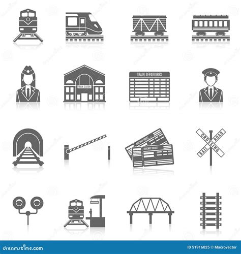 Sistema Ferroviario Del Icono Ilustración del Vector Ilustración de