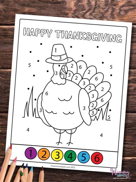 Thanksgiving Color By Number Preschool Thanksgiving Printables