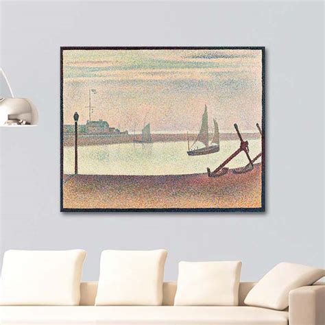 The Channel At Gravelines Evening By Georges Seurat As Art Print