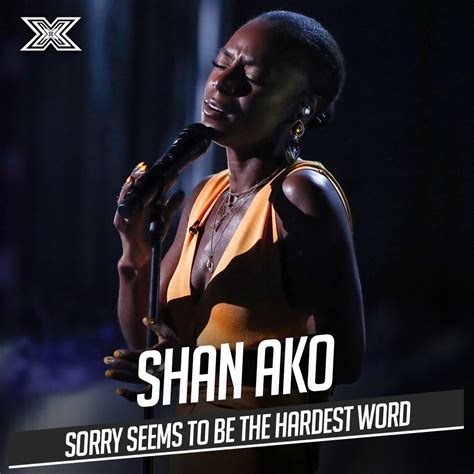 ‎sorry Seems To Be The Hardest Word X Factor Recording Single