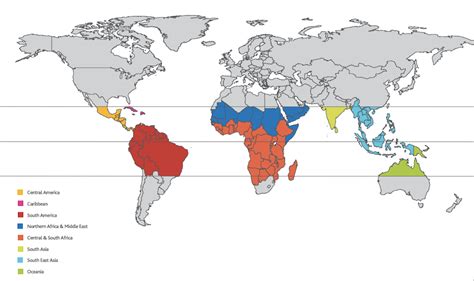 Tropical Region Map