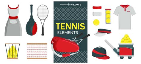 Descarga Vector De Conjunto De Elementos De Dise O De Tenis