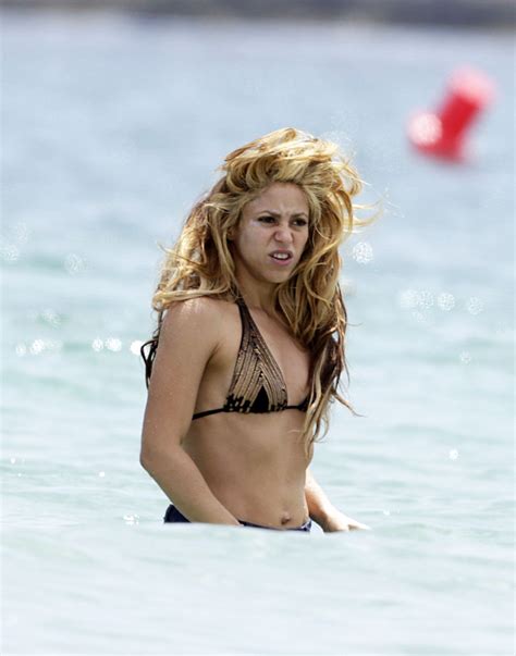 Shakira In Bikini Top At A Beach In Ibiza 05252016 Hawtcelebs