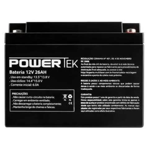 Bateria Selada 12v 26ah Powertek Sktec