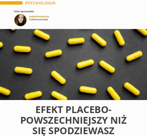 Efekt placebo powszechniejszy niż się spodziewasz Magazyn