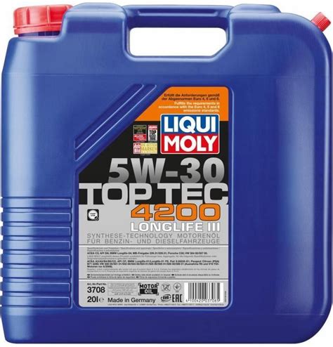 Olej przekładniowy Liqui Moly 3708 Lqm Top Tec 4200 5W30 20L Opinie i