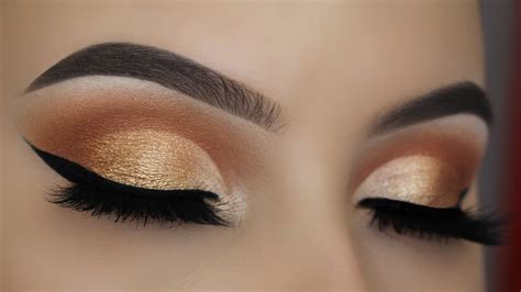 Warm Golden Half Cut Crease Tutorial Youtube