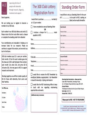 Fillable Online Rice Org 300 Club Registration Form 2016 Rice Rice