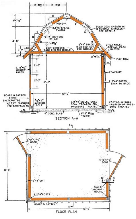 10 X 12 Slant Roof Shed Plans Storage Shed Landscaping Ideas