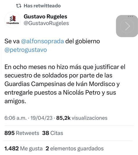 Gustavo Rugeles on Twitter El Expediente EIExpedienteCol anticipó