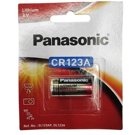 ถ่าน Panasonic Cr123a Lithium 3v ของแท้ 1 ก้อน ไม่สามารถชาร์จได้ Th