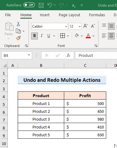 How To Undo And Redo In Excel Suitable Ways Exceldemy