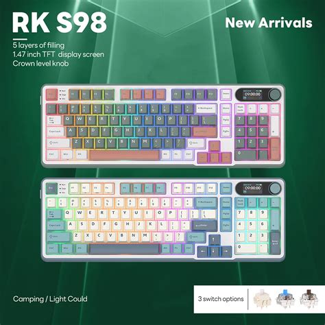 Rk Royal Kludge Rks98 98 Key Tri Mode Rgb 2 4g Wireless 3 Modes With