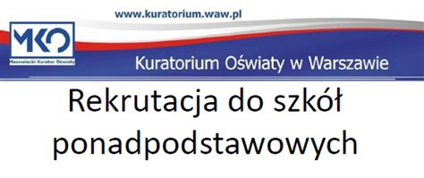 Rekrutacja do szkół ponadpodstawowych przewodnik dla Rodziców