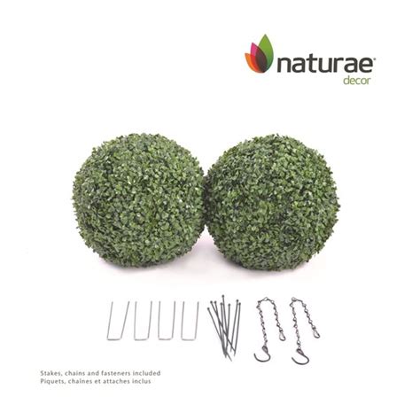 Naturae Decor 11 In Artificial Topiary Balls 2 Piece Bl11 2020 2pk Rona