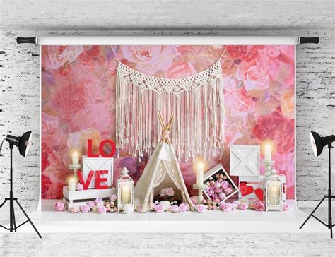 Buy Kate 7x5ft Valentines Day Backdrop For Photography Red Rose Boho