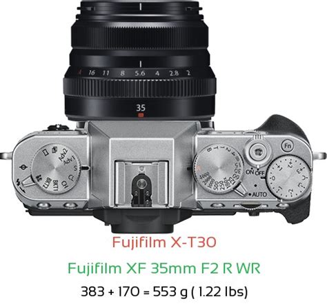 Fujifilm X-T30 Camera and Fujifilm XF 35mm F2 R WR Lens