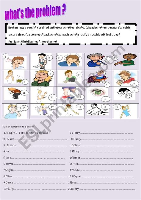 Whats The Problem Esl Worksheet By Primpi