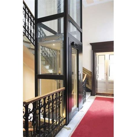 Krompton Glass Geared Traction Residential Elevators Maximum Height