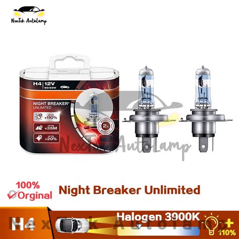 For Osram Night Breaker Unlimited H V W K Yellow Light Car