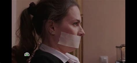 BoundHub Russian Milf With White Tape Gag Tv Scene