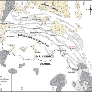 Geological Map Of The Central African Copperbelt With The Katanga