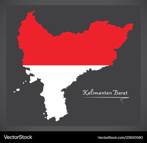 Kalimantan barat indonesia map with indonesian Vector Image